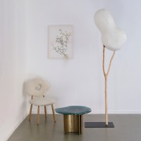 <a href=https://www.galeriegosserez.com/gosserez/artistes/t-sakhi.html> T SAKHI </a> - Reconciled Fragments - Side table Blue